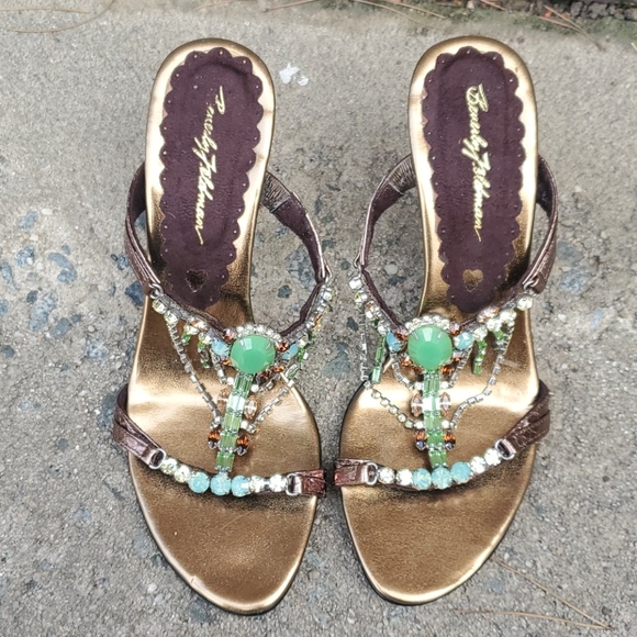 RELISTED Beverly Feldman jeweled be a queen heels - Picture 2 of 8